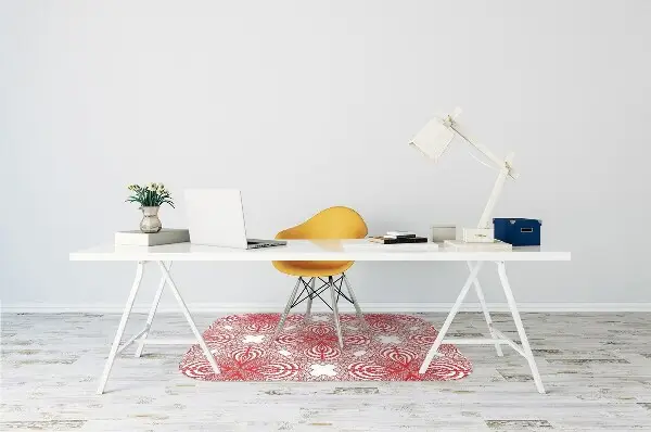 Tapis protège sol Dentelle rouge