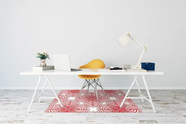 Tapis protège sol Dentelle rouge