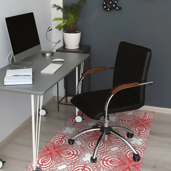 Tapis protège sol Dentelle rouge