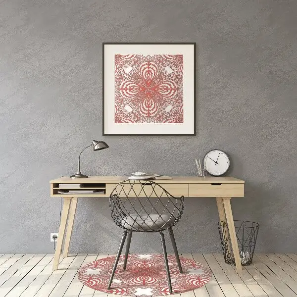 Tapis protège sol Dentelle rouge