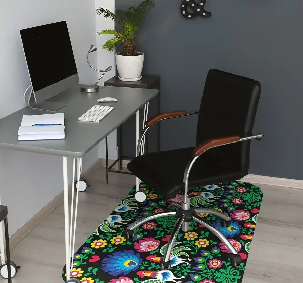 Tapis bureau art folklorique