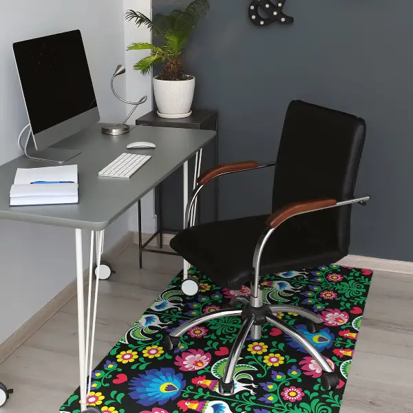 Tapis bureau art folklorique