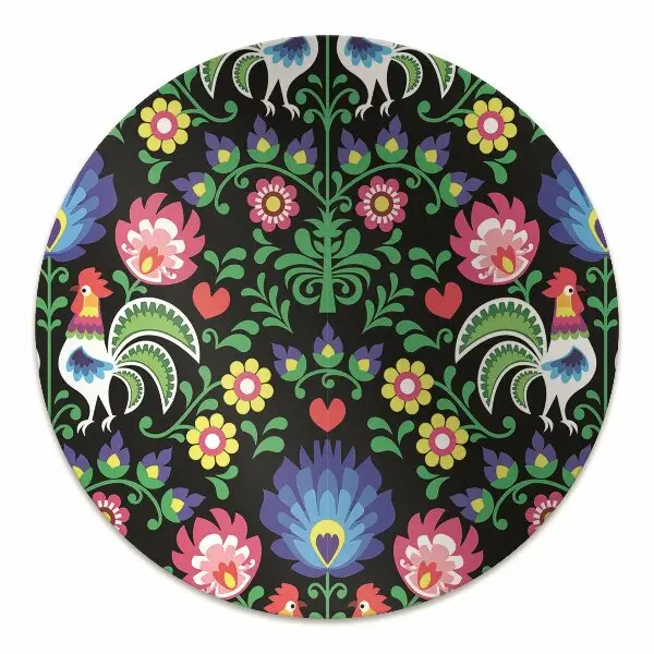 Tapis bureau art folklorique