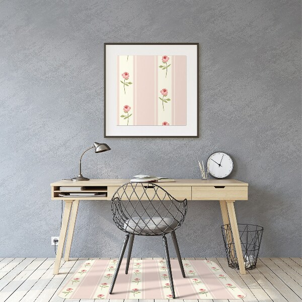 Tapis de chaise de bureau Des roses