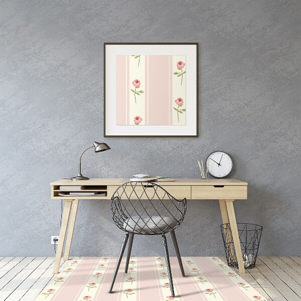 Tapis de chaise de bureau Des roses