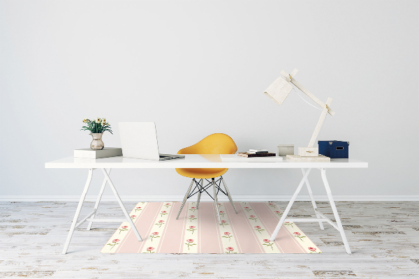 Tapis de chaise de bureau Des roses