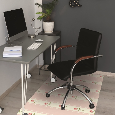 Tapis de chaise de bureau Des roses