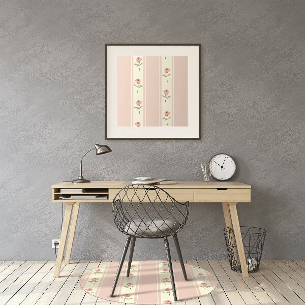 Tapis de chaise de bureau Des roses