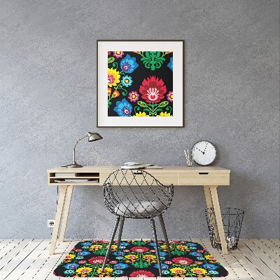 Tapis bureau art folklorique