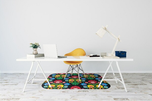Tapis bureau art folklorique