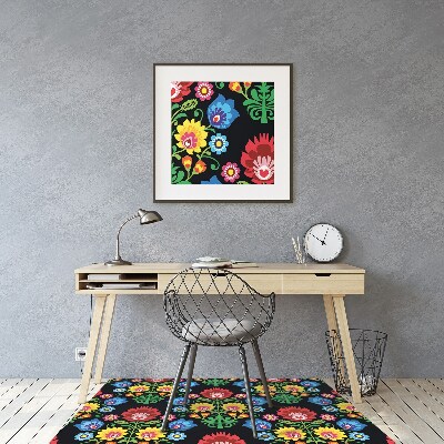 Tapis bureau art folklorique