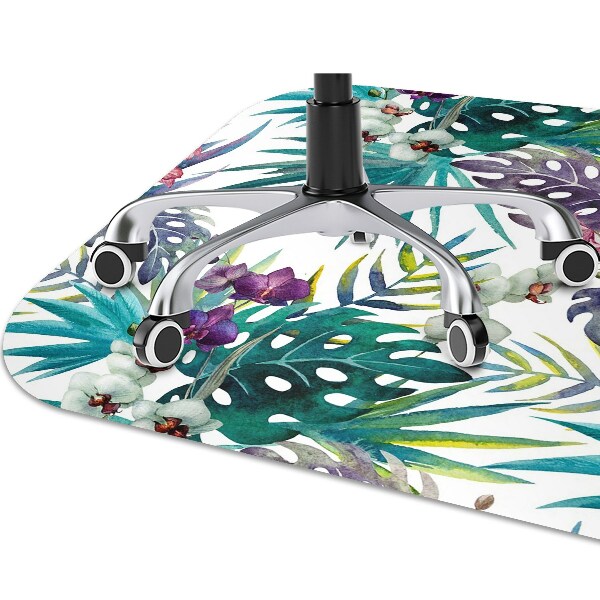 Tapis fauteuil bureau do biura Feuilles tropicales