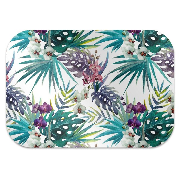 Tapis fauteuil bureau do biura Feuilles tropicales