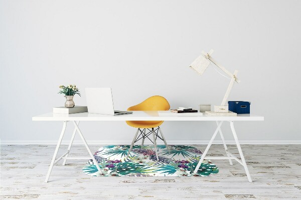 Tapis fauteuil bureau do biura Feuilles tropicales