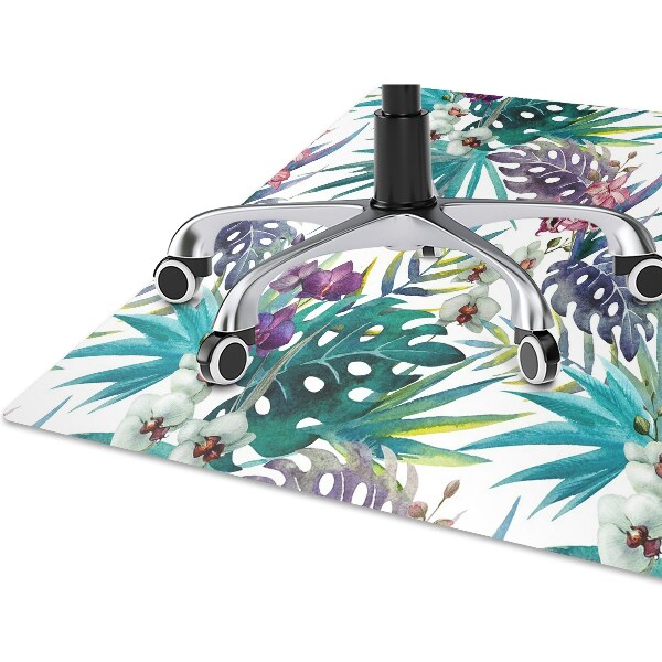 Tapis fauteuil bureau do biura Feuilles tropicales