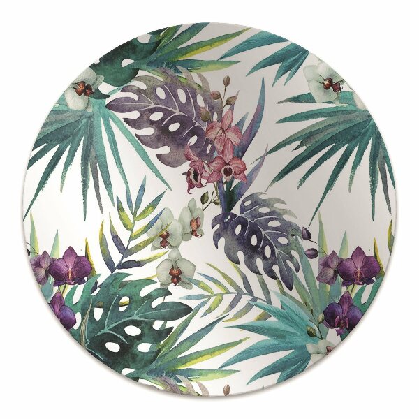 Tapis fauteuil bureau do biura Feuilles tropicales
