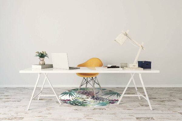 Tapis fauteuil bureau do biura Feuilles tropicales