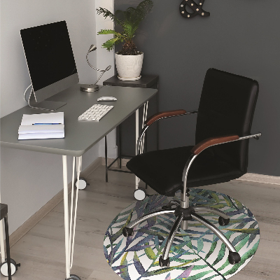 Tapis fauteuil bureau do biura Feuilles exotiques