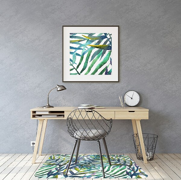 Tapis fauteuil bureau do biura Feuilles exotiques