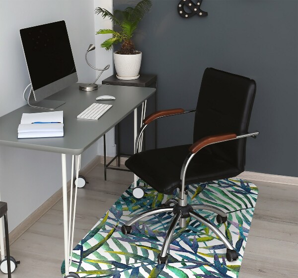 Tapis fauteuil bureau do biura Feuilles exotiques