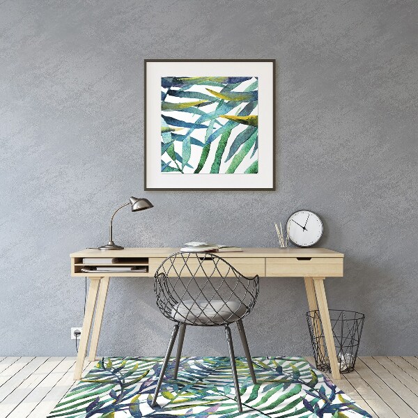 Tapis fauteuil bureau do biura Feuilles exotiques