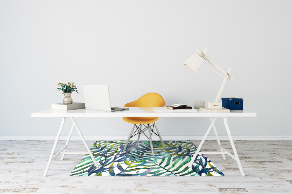 Tapis fauteuil bureau do biura Feuilles exotiques