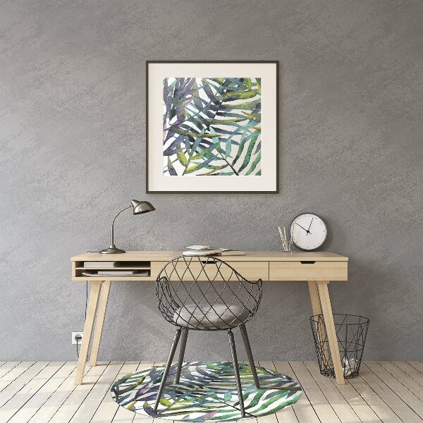 Tapis fauteuil bureau do biura Feuilles exotiques