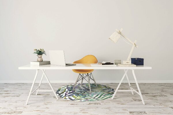 Tapis fauteuil bureau do biura Feuilles exotiques