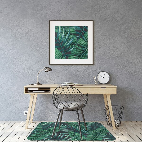 Tapis fauteuil bureau do biura Feuilles tropicales