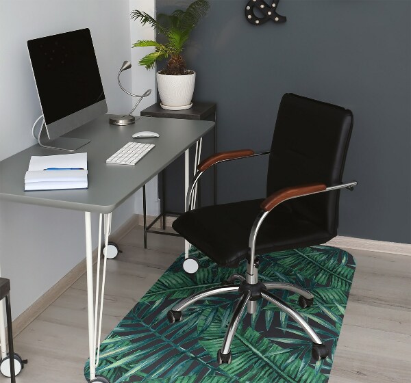 Tapis fauteuil bureau do biura Feuilles tropicales