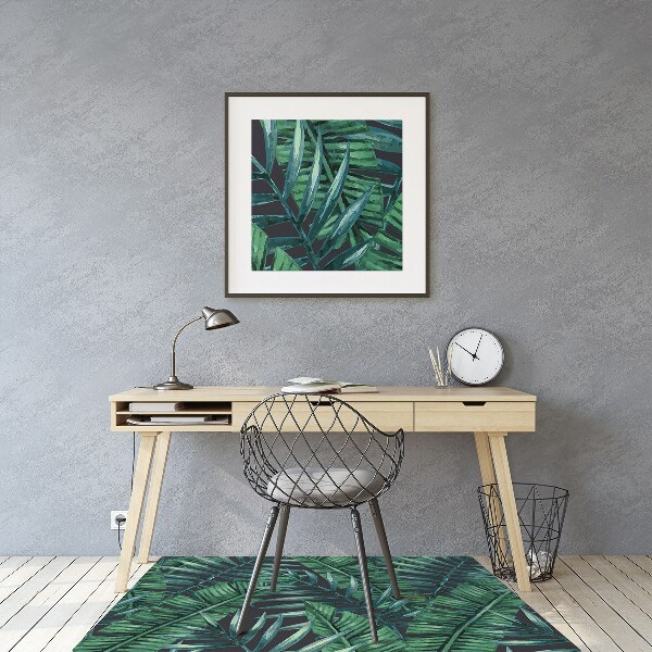 Tapis fauteuil bureau do biura Feuilles tropicales