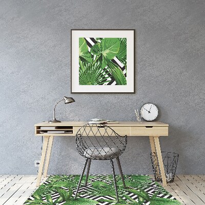 Tapis fauteuil bureau do biura Feuilles tropicales