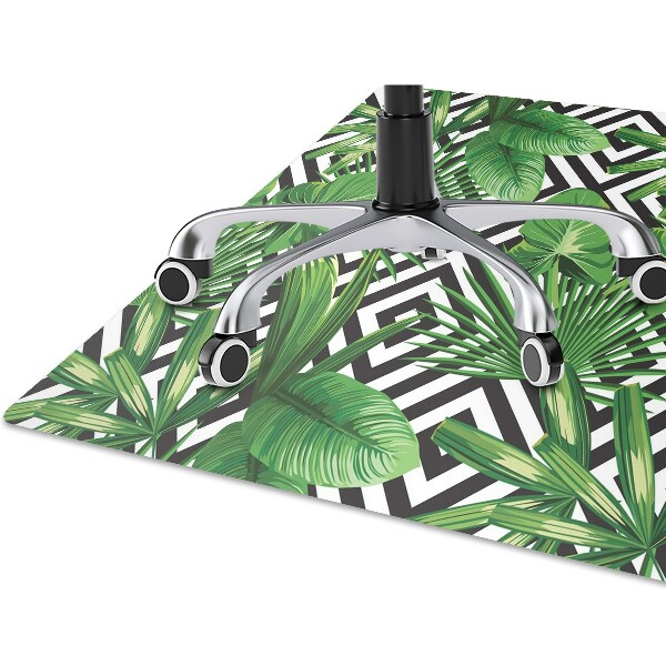 Tapis fauteuil bureau do biura Feuilles tropicales