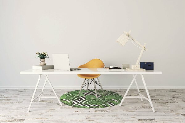 Tapis fauteuil bureau do biura Feuilles tropicales