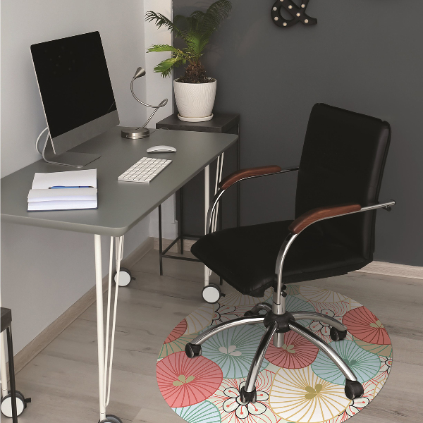 Tapis pour chaise de bureau Motif floral