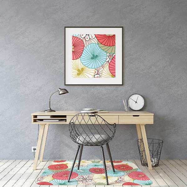 Tapis pour chaise de bureau Motif floral
