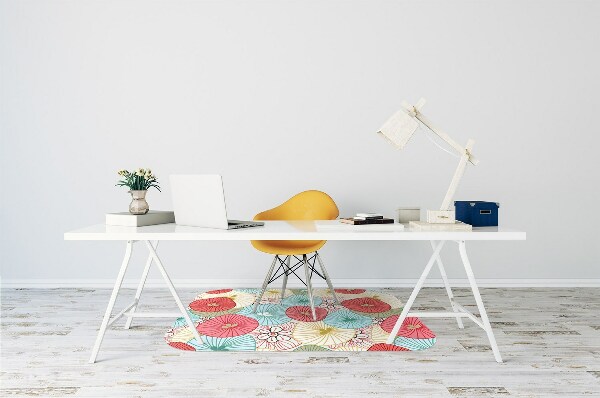 Tapis pour chaise de bureau Motif floral