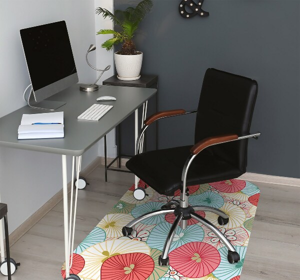Tapis pour chaise de bureau Motif floral