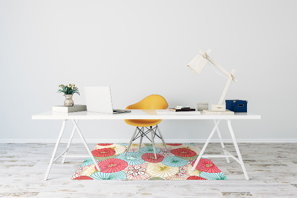 Tapis pour chaise de bureau Motif floral
