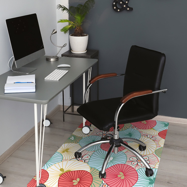 Tapis pour chaise de bureau Motif floral