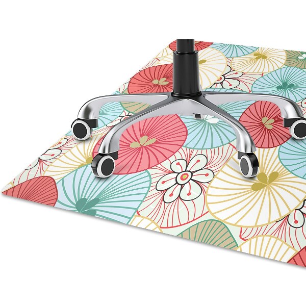 Tapis pour chaise de bureau Motif floral