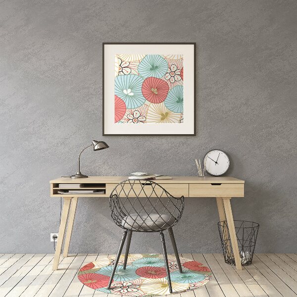 Tapis pour chaise de bureau Motif floral