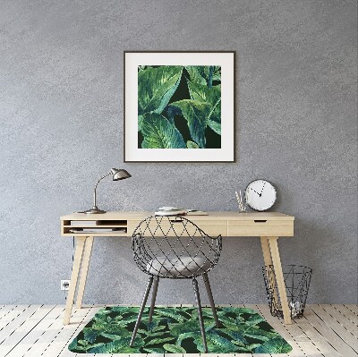 Tapis fauteuil bureau do biura Feuilles tropicales