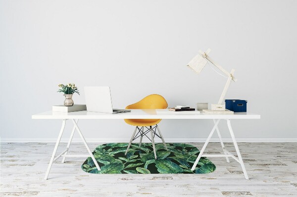 Tapis fauteuil bureau do biura Feuilles tropicales