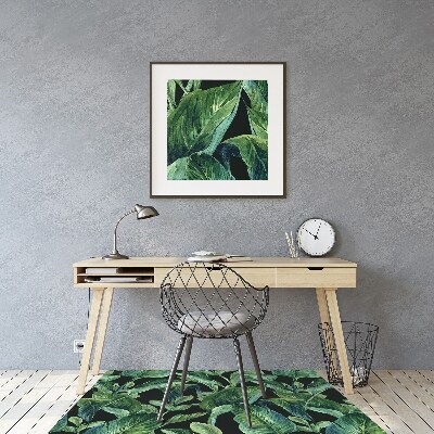 Tapis fauteuil bureau do biura Feuilles tropicales