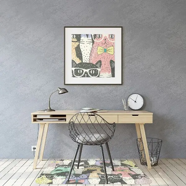 Tapis de chaise de bureau Chats