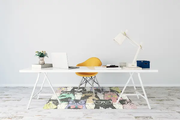 Tapis de chaise de bureau Chats