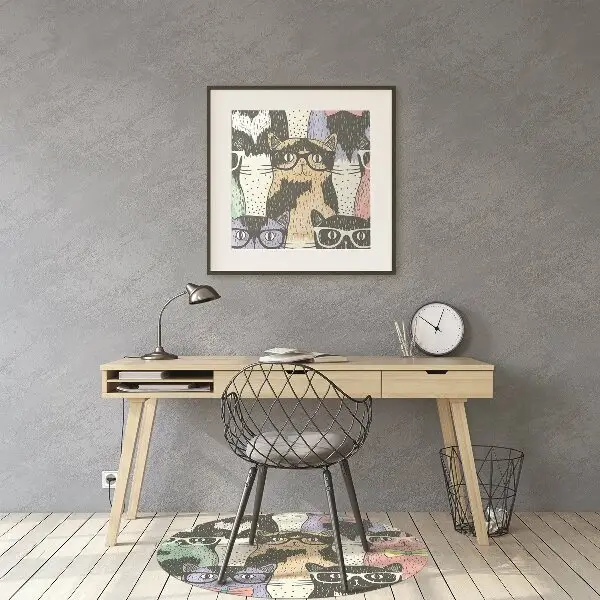 Tapis de chaise de bureau Chats