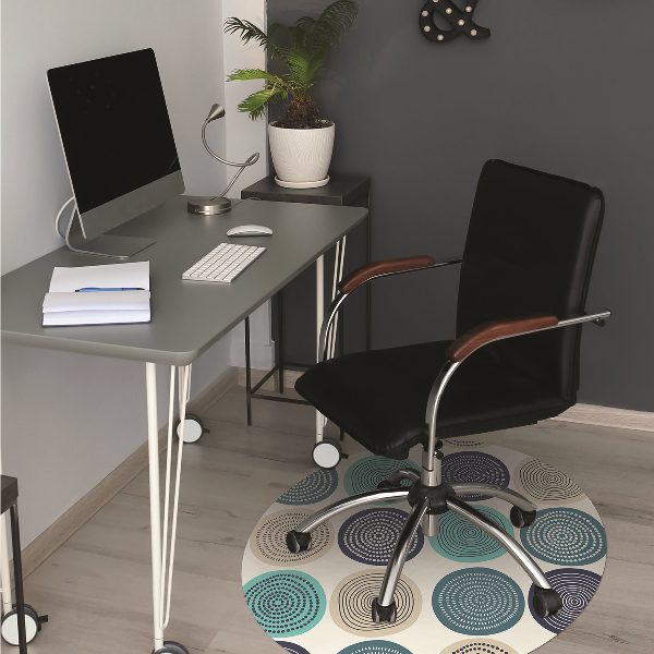 Tapis fauteuil bureau do biura Cercles abstraits