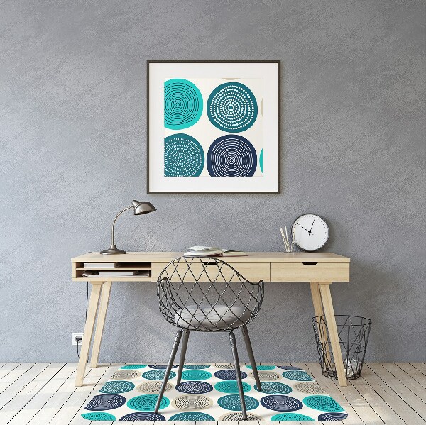 Tapis fauteuil bureau do biura Cercles abstraits